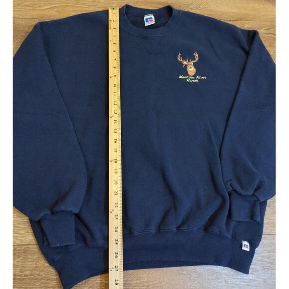 VTG Russel Athletic Montana River Ranch Elk Adult XXL Sweatshirt Nature Outdoors - Picture 5 of 7